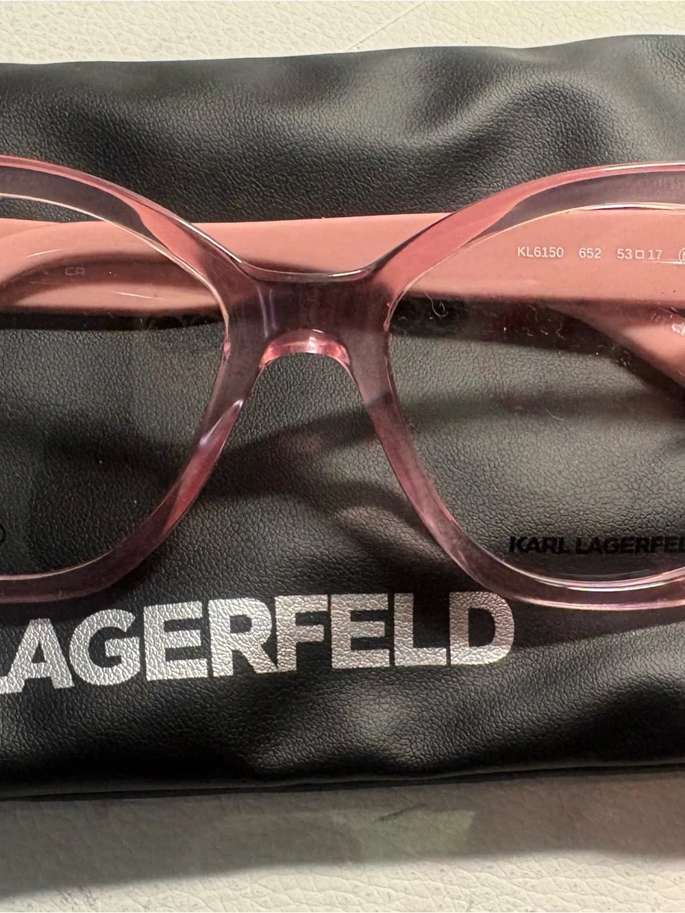 Karl Lagerfeld Transparent Pink Women's Eyeglasses